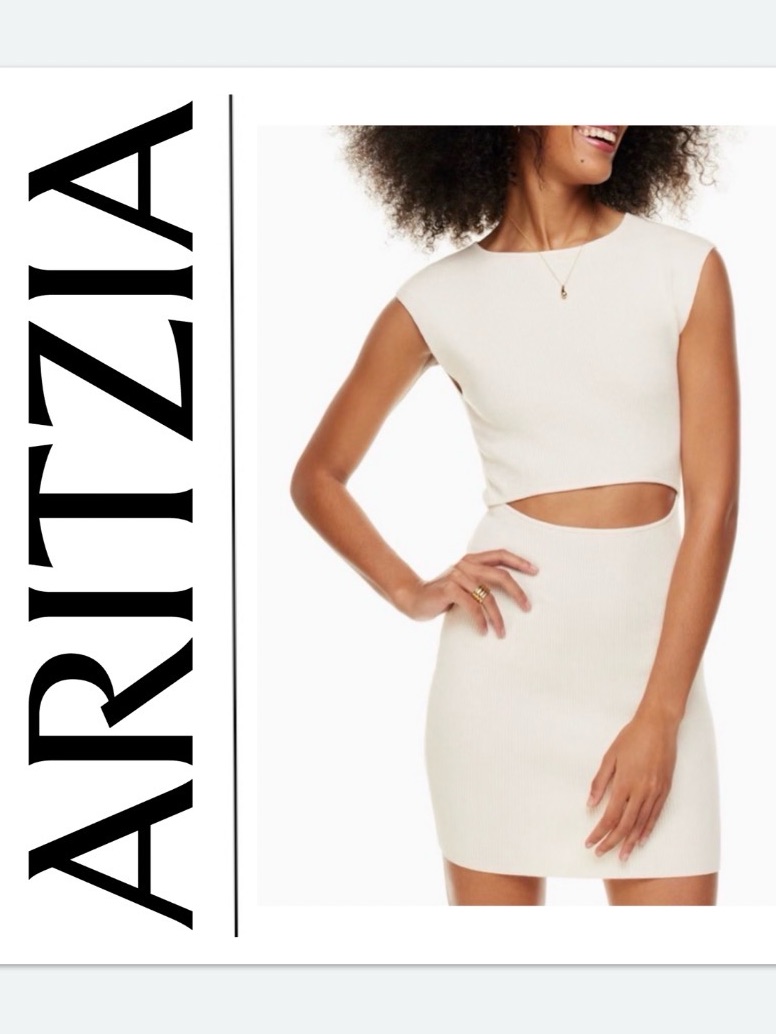Artizia Wilfred Cutout Knit Mini Dress